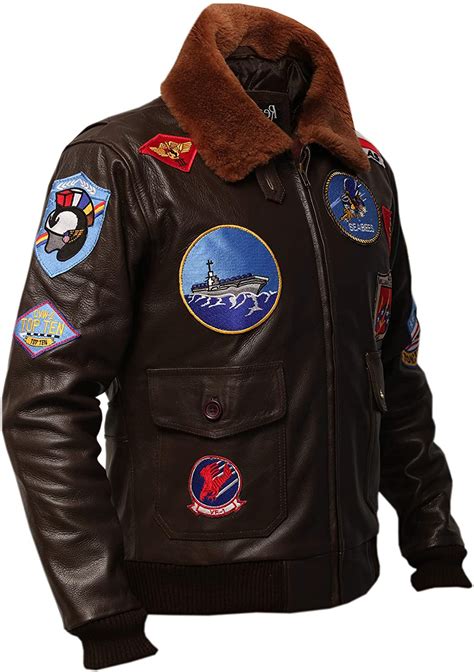 top gun replica leather jacket|top gun bomber jacket men.